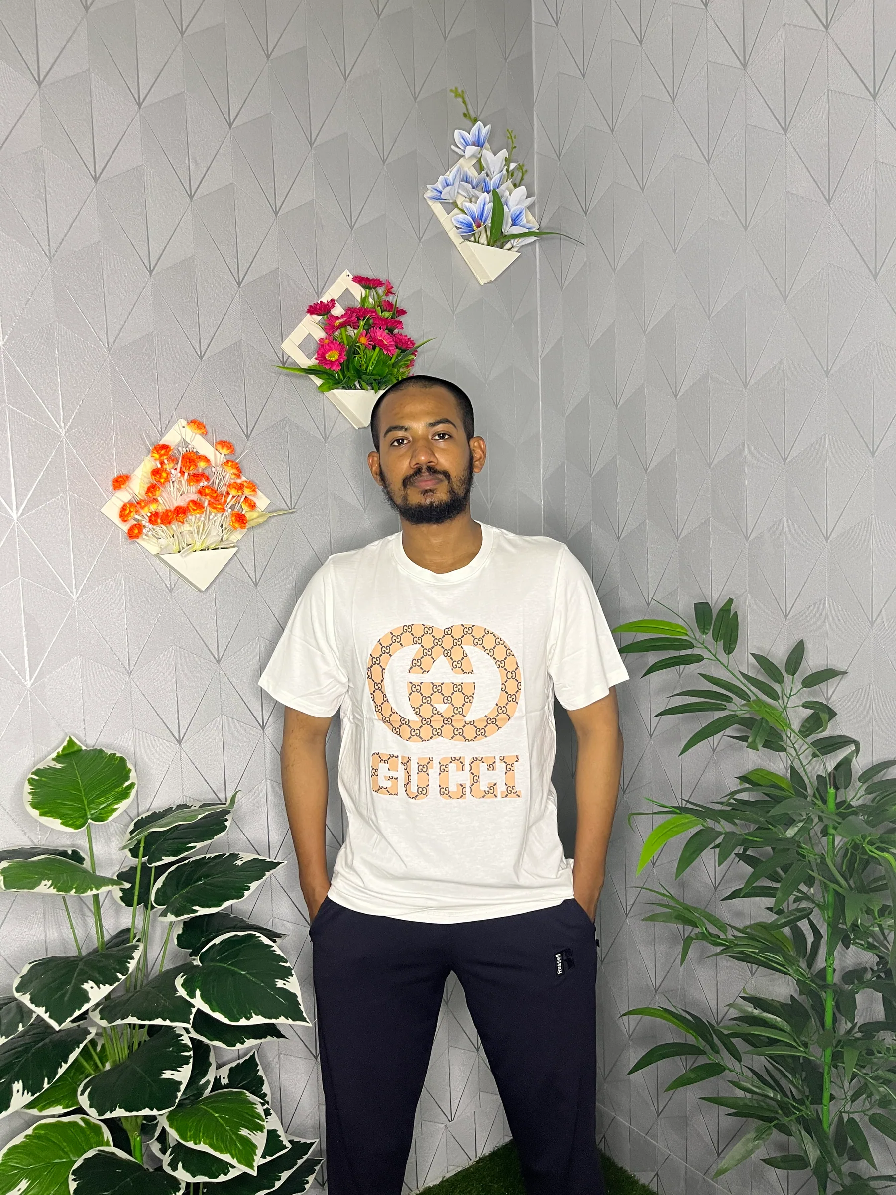 Premium Combed Cotton White T-Shirt-2