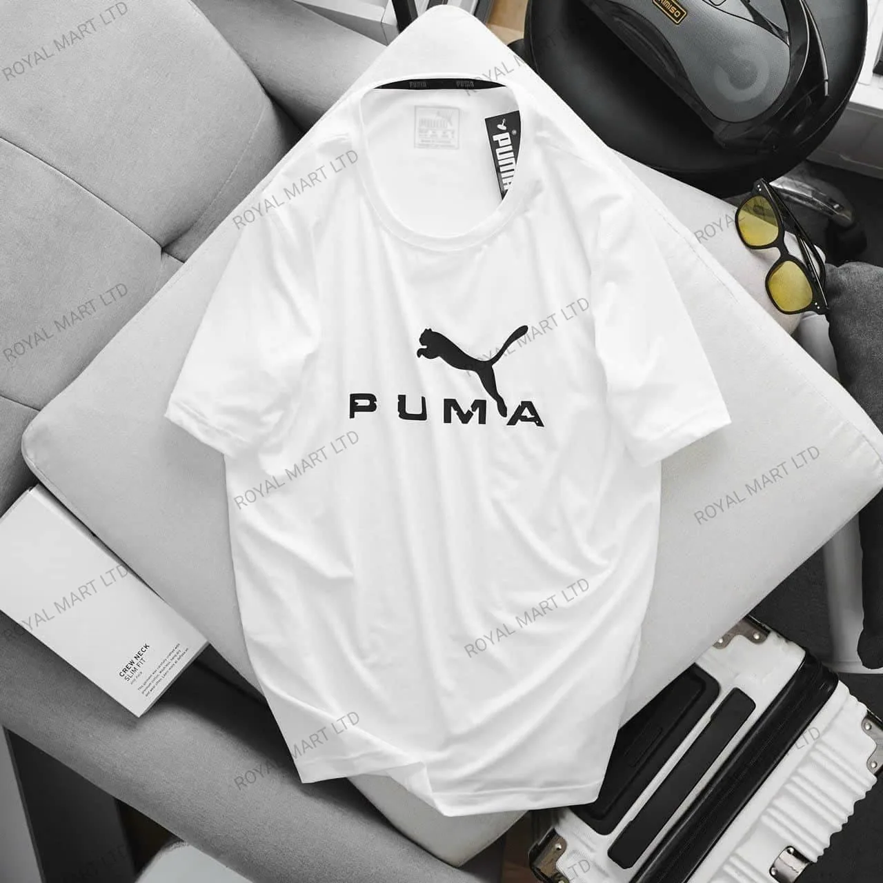 Royal Mart Premium Half Sleeve T-Shirt – White (Mesh Jersey Fabric)